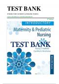 Test Bank - Introductory Maternity and Pediatric Nursing, 5th Edition (Hatfield, 2022), Chapter 1-42 | All Chapters