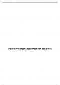 Beleidswetenschappen Deel Van den Bulck