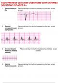 ACLS PRETEST 2023-2024 QUESTIONS WITH VERIFIED SOLUTIONS GRADED A+