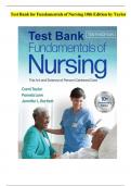 Test Bank for Fundamentals of Nursing 10th Edition by Taylor