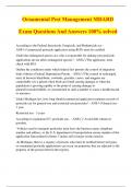 Ornamental Pest Management MDARD Exam Questions And Answers 100% solved