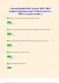 Advent Health EKG (Latest 2023/ 2024 Update) Questions and Verified Answers | 100% Correct| Grade A