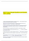  NOCTI Exam Sample Questions and Answers 100% verified.