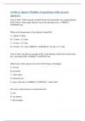 Arthrex Sports Module 4 questions with correct answers