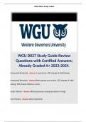 WGU D027 Study Guide Review Questions with Certified Answers; Already Graded A+ 2023-2024.