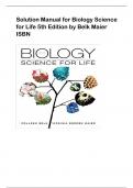 Solution Manual for Biology Science  for Life 5th Edition by Belk Maier  ISBN