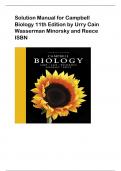 Solution Manual for Campbell  Biology 11th Edition by Urry Cain  Wasserman Minorsky and Reece  ISBN