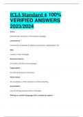 ICLA Standard 4 100%  VERIFIED ANSWERS  2023/2024