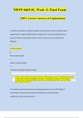 NRNP 6665 PMHNP ALL FULL BUNDLES   NRNP 6665-01, Week 11 Final Exam NRNP 6665 PMHNP Care Across the Lifespan I Week 4 Mood Disorders in Adults Assignment. NRNP 6665 PMHNP Care Across the Lifespan I Week 8 Pyromania Study Guide Assignment