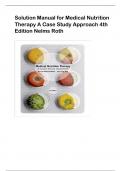 Solution Manual for Medical Nutrition  Therapy A Case Study Approach 4th  Edition Nelms Roth