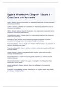 Egan's Workbook Chapter 1 Exam 1 – Questions and Answers