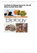 Test Bank for Biology Science for Life 4th  Edition by Belk Maier ISBN