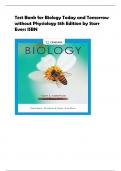 Test Bank for Biology Today and Tomorrow  without Physiology 5th Edition by Starr  Evers ISBN