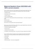 Maternal Newborn Exam 2023/2024 with 100% correct answers