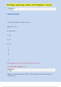 Portage Learning Chem 210 Final Exams BUNDLED Portage Learning Chem 210 Module 1-8 Exam & Portage Learning Chem 210 Module 1-8 Problem Set Exam Questions and Answers (2024/2025) (Verified Answers)