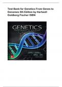 Test Bank for Genetics From Genes to  Genomes 5th Edition by Hartwell  Goldberg Fischer ISBN