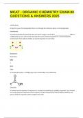 MCAT - ORGANIC CHEMISTRY EXAM-90 QUESTIONS & ANSWERS 2025.