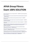 LATEST AFAA Group Fitness Exam 100% SOLUTION