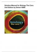 Solution Manual for Biology The Core 2nd Edition by Simon ISBN