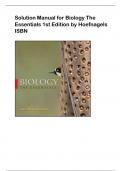 Solution Manual for Biology The Essentials 1st Edition by Hoefnagels ISBN