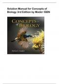 Solution Manual for Concepts of Biology 3rd Edition by Mader ISBN