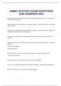 AMMO 49 STUDY EXAM QUESTIONS AND ANSWERS 2024