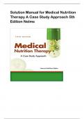 Solution Manual for Medical Nutrition Therapy A Case Study Approach 5th Edition Nelms