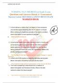 NURSING NGN OB HESI test bank Exam Questions and Answers Rated A+ Guaranteed Success  LATEST BEST EXAM MARKED HIGH.