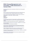 WGU Change Management and Innovation - C208 assessment v1 Correct 100%