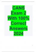 CANS  Exam 2  With 100% Correct Answers 2024