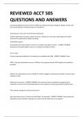 REVIEWED ACCT 505  QUESTIONS AND ANSWERS  Contractual adjustments that arise from differences between the gross charge for patient services and  the amount paid by a third party payor are reported as:  A) Disclosures in the notes to the financial statemen