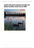 Solution Manual for Ecology Canadian 4th  Edition by Molles Cahill Laursen ISBN