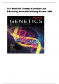 Test Bank for Genetics Canadian 2nd  Edition by Hartwell Goldberg Fischer ISBN