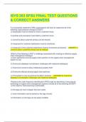 ISYS 363 SFSU FINAL TEST QUESTIONS  & CORRECT ANSWERS