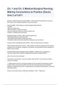 Ch. 1 and Ch. 2 Medical-Surgical Nursing: Making Connections to Practice (Davis) Unit 2 of C471 Test With Verified Solutions 2023/2024.