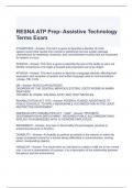 RESNA ATP Prep- Assistive Technology Terms Exam Questions and Answers