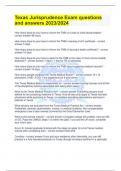 Texas Jurisprudence Exam questions and answers 2023/2024 How many days do you have to inform the TMB of a case of child abuse/neglect - correct answer 48 hours How many days do you have to inform the TMB in issuing a birth certificate - correct answer 5 d