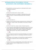 ISYE6414 FINAL EXAM REAL EXAM QUESTION AND ANSWERS// GRADED A+  