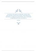 NATIONAL BOARD OF CERTIFICATION AND RECERTIFICATION FOR NURSE ANESTHETISTS (NBCRNA) COMPLETE QUESTIONS AND ANSWERS (VERIFIED)2023/2024 | RATED A+