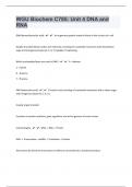 WGU Biochem C785: Unit 4 DNA and RNA 85 Questions with 100% Correct Answers | Verified 