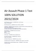 LATEST (300+ Q AND A) Air Assault Phase 1 Test 100% SOLUTION (A+ GUARANTEE)