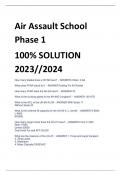 LATEST Air Assault School Phase 1 100% SOLUTION 2023//2024