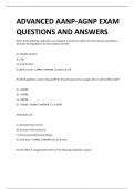 ADVANCED AANP-AGNP EXAM QUESTIONS AND ANSWERS