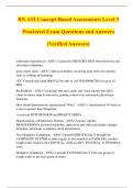 RN ATI Concept-Based Assessments Level 3 Proctored Exam Questions and Answers (Verified Answers)