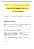 RN ATI Concept-Based Assessments Level 3 Proctored Exam Questions and Answers (Verified Answers)