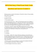 HESI Med Surg 1 Final Exam Study Guide Questions and Answers Graded A+