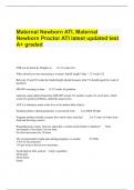 Maternal Newborn ATI, Maternal Newborn Proctor ATI latest updated test A+ graded