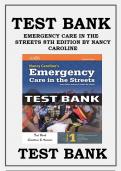 TEST BANK NANCY CAROLINE’S EMERGENCY CARE IN THE STREETS 8TH EDITION BY NANCY L. CAROLINE ISBN- 978-1284104882 Questions & Answers Test Bank Instant Download Access Chapter 1-53 Complete Guide .