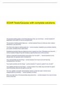   SOAR Tests/Quizzes with complete solutions.