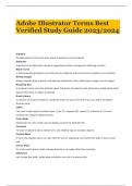  Adobe Illustrator Terms Best Verified Study Guide 2023/2024